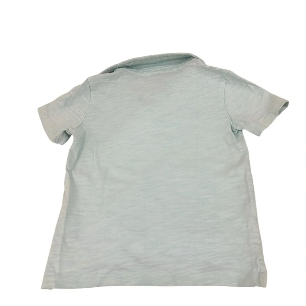 Janie & Jack aqua Blue cotton slub knit Polo Shirt size 4 (boys)